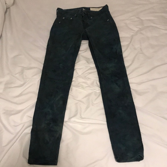 Rag & Bone Green Tie Dye Pants, 24 - Picture 3 of 5